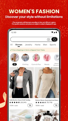 ดาวน์โหลด Temu แอปช้อปปิ้งสินค้าราคาถูก – ช้อปคุ้มเหมือนมหาเศรษฐี - Screenshot 2