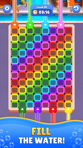 ดาวน์โหลด Flow Out – Watery Factory ล่าสุด – เกมพัซเซิลคัดแยกสี ฟรี - Screenshot 15