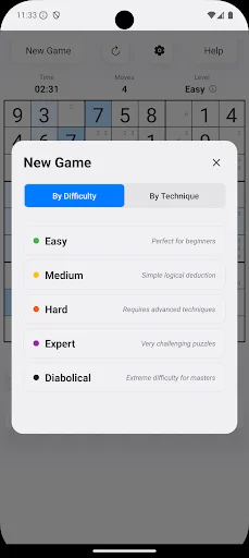 ดาวน์โหลด Sudoku Trainer! เวอร์ชันล่าสุด – ฝึกทักษะซูโดกุฟรี - Screenshot 3