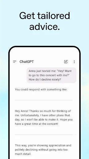 ดาวน์โหลด ChatGPT ล่าสุด – ผู้ช่วย AI อัจฉริยะ ใช้งานฟรีบนมือถือ - Screenshot 5