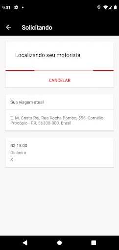 ดาวน์โหลด FlashCar – Passageiro ล่าสุด – บริการเรียกรถที่ปลอดภัยและรวดเร็ว - Screenshot 2
