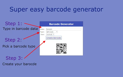 ดาวน์โหลด Barcode Generator ฟรี – สร้างบาร์โค้ดและ QR Code บนเบราว์เซอร์ - Screenshot 1