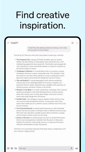 ดาวน์โหลด ChatGPT ล่าสุด – ผู้ช่วย AI อัจฉริยะ ใช้งานฟรีบนมือถือ - Screenshot 9