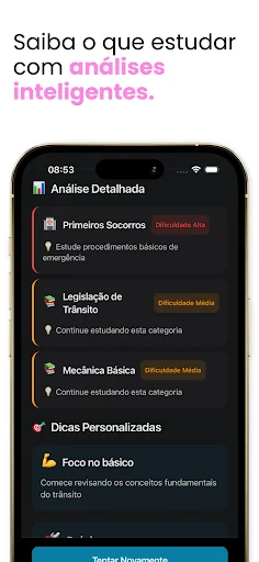 ดาวน์โหลด Simulado Detran 2026 ล่าสุด – ฝึกทำข้อสอบใบขับขี่บราซิลฟรี - Screenshot 3