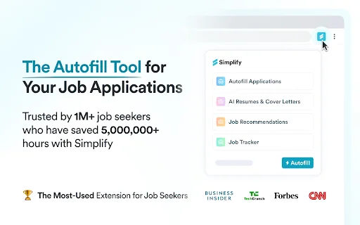 Simplify Copilot: กรอกใบสมัครงานอัตโนมัติและจัดการงานง่ายในคลิกเดียว - Screenshot 1