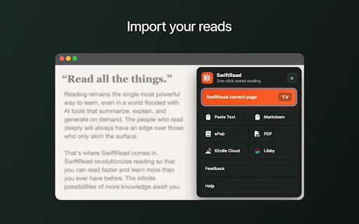 ดาวน์โหลด SwiftRead ล่าสุด – อ่านเร็วขึ้น 3 เท่า ช่วยการเรียนรู้ฟรี - Screenshot 4