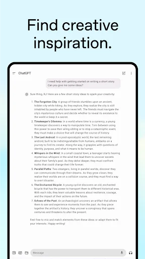 ดาวน์โหลด ChatGPT ล่าสุด – ผู้ช่วย AI อัจฉริยะ ใช้งานฟรีบนมือถือ - Screenshot 15