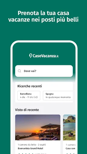 ดาวน์โหลด CaseVacanza.it ล่าสุด – ค้นหาและจองที่พักตากอากาศง่ายๆ ฟรี - Screenshot 1
