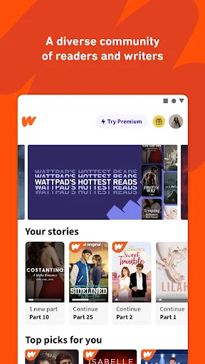 ดาวน์โหลด Wattpad – อ่านและเขียนนิยายออนไลน์ฟรีบนมือถือล่าสุด - Screenshot 2