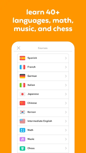 ดาวน์โหลด Duolingo ล่าสุด – เรียนภาษา คณิตศาสตร์ และหมากรุก ฟรี - Screenshot 1