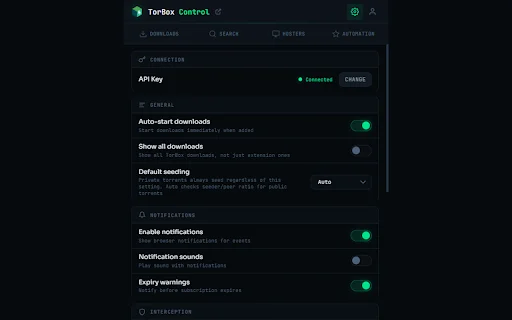 TorBox Control ดาวน์โหลดส่วนขยาย Chrome จัดการไฟล์ได้รวดเร็วและปลอดภัย - Screenshot 4