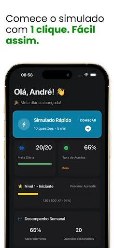 ดาวน์โหลด Simulado Detran 2026 ล่าสุด – ฝึกทำข้อสอบใบขับขี่บราซิลฟรี - Screenshot 2