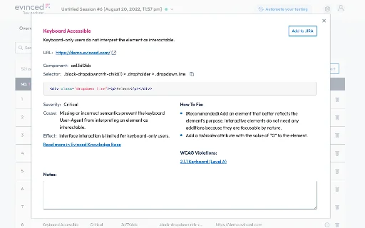 ดาวน์โหลด Evinced Flow Analyzer – เครื่องมือตรวจเช็คความสามารถในการเข้าถึงเว็บไซต์ - Screenshot 4