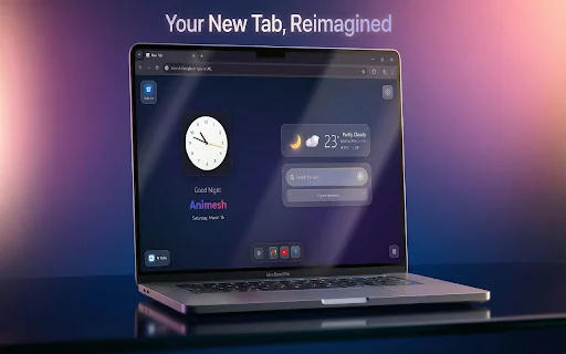 ดาวน์โหลด GNT: Glass New Tab – ปรับแต่งหน้าแท็บใหม่สไตล์ iOS ฟรี - Screenshot 2