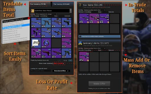 ดาวน์โหลด CS2 Trader ล่าสุด – ตัวช่วยเทรดไอเทม Steam และเช็คราคาฟรี - Screenshot 2