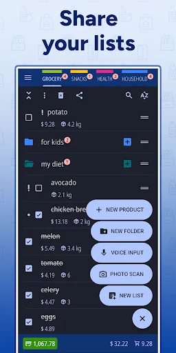 ดาวน์โหลด Shopping List – Enchan Li ล่าสุด – แอปจดรายการซื้อของที่ดีที่สุด - Screenshot 1