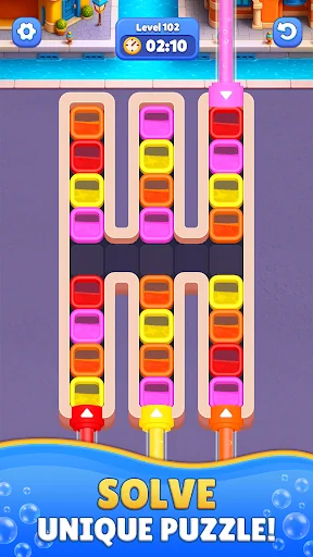 ดาวน์โหลด Flow Out – Watery Factory ล่าสุด – เกมพัซเซิลคัดแยกสี ฟรี - Screenshot 19
