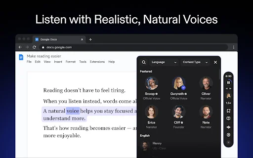 Speechify: แอปอ่านออกเสียงและ AI ผู้ช่วยส่วนตัวที่ดีที่สุดในไทย - Screenshot 2
