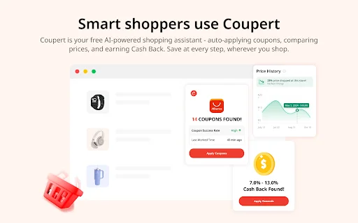 ดาวน์โหลด Coupert ล่าสุด – ค้นหาคูปองส่วนลดและรับเงินคืนอัตโนมัติฟรี - Screenshot 2