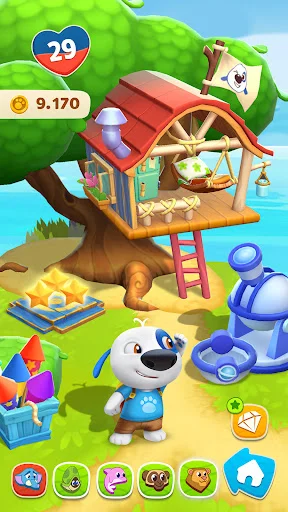ดาวน์โหลด My Talking Hank: Islands ล่าสุด – เกมเลี้ยงสัตว์แสนสนุกฟรี - Screenshot 2