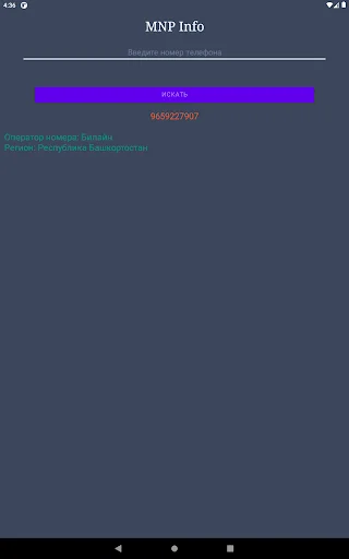 ดาวน์โหลด Оператор по телефонному номеру ล่าสุด – ตรวจสอบเบอร์รัสเซียฟรี - Screenshot 11
