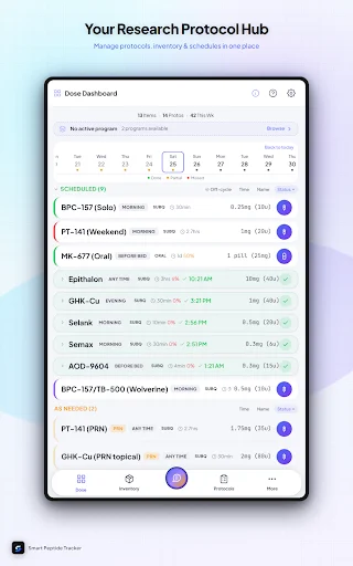 ดาวน์โหลด Smart Peptide Tracker ล่าสุด – จัดการบันทึกเปปไทด์มืออาชีพฟรี - Screenshot 9