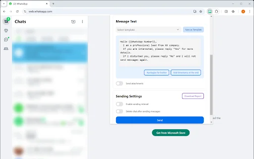 ดาวน์โหลด WA Bulk Sender Pro ล่าสุด – ส่งข้อความ WhatsApp จำนวนมากฟรี - Screenshot 2