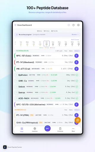 ดาวน์โหลด Smart Peptide Tracker ล่าสุด – จัดการบันทึกเปปไทด์มืออาชีพฟรี - Screenshot 10