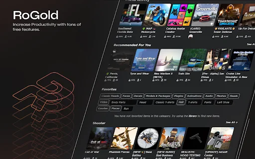 ดาวน์โหลด RoGold ล่าสุด – ส่วนเสริม Roblox ที่ดีที่สุดสำหรับคุณ - Screenshot 5