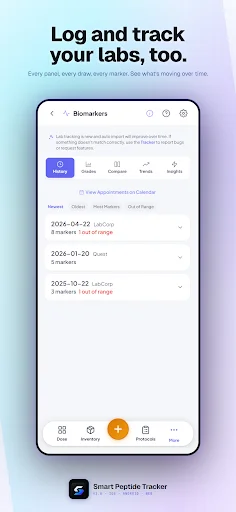 ดาวน์โหลด Smart Peptide Tracker ล่าสุด – จัดการบันทึกเปปไทด์มืออาชีพฟรี - Screenshot 5