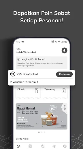 ดาวน์โหลดแอป Kopi Nako ล่าสุด – สั่งกาแฟแก้วโปรดพร้อมโปรโมชั่นพิเศษ - Screenshot 5