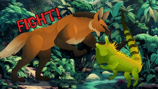 ดาวน์โหลด Tiger Fights Lion: Forest War ล่าสุด – เกมจำลองการต่อสู้ฟรี - Screenshot 3