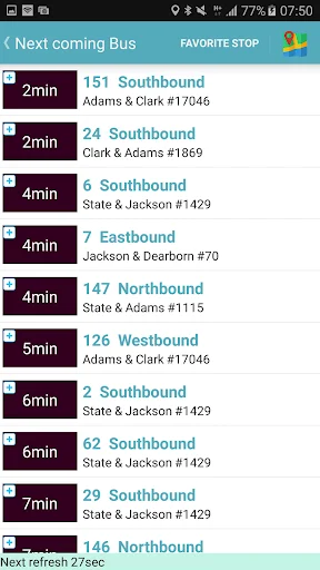ดาวน์โหลด Chicago Bus Tracker (CTA) ล่าสุด – ติดตามรถบัสและรถไฟชิคาโกฟรี - Screenshot 6