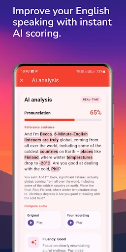 ดาวน์โหลด Learning English – 6 minutes ล่าสุด – ฝึกพูดและฟังภาษาอังกฤษฟรี - Screenshot 4