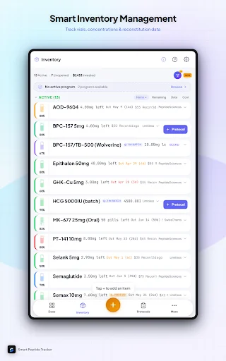 ดาวน์โหลด Smart Peptide Tracker ล่าสุด – จัดการบันทึกเปปไทด์มืออาชีพฟรี - Screenshot 11