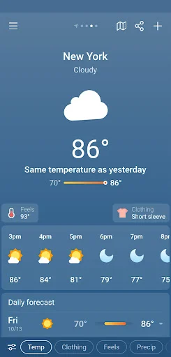 ดาวน์โหลด Weather & Clima ล่าสุด – พยากรณ์อากาศแม่นยำ ใช้งานง่ายฟรี - Screenshot 3