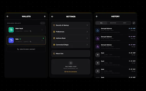 ดาวน์โหลด 0xio Wallet ล่าสุด – กระเป๋าเงิน Octra ที่ปลอดภัยที่สุด - Screenshot 2