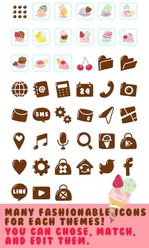 ดาวน์โหลดธีม Theme-I Scream for Ice Cream! ฟรี – ตกแต่งมือถือให้สดใส - Screenshot 4