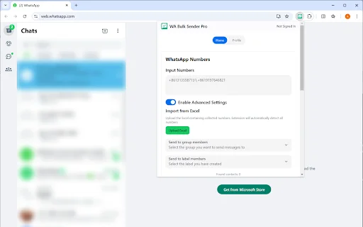 ดาวน์โหลด WA Bulk Sender Pro ล่าสุด – ส่งข้อความ WhatsApp จำนวนมากฟรี - Screenshot 1