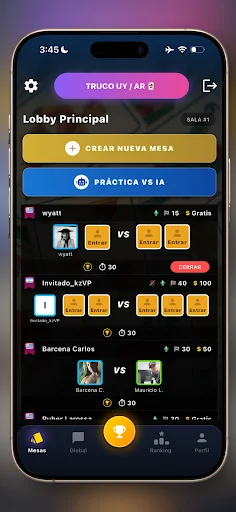 ดาวน์โหลด Truco Argentino y Uruguayo ล่าสุด – เกมไพ่สนุกพร้อมแชทเสียง - Screenshot 1