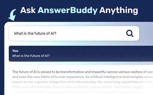 ดาวน์โหลด AnswerBuddy ล่าสุด – ตัวช่วย AI ค้นหาคำตอบได้ทันทีบนเบราว์เซอร์ - Screenshot 2