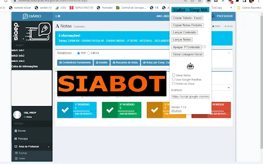 SiaBot – Siaep MA ส่วนขยาย Chrome ช่วยจัดการงานสอนและข้อมูลนักเรียน - Screenshot 1
