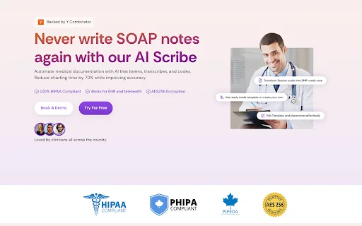 ดาวน์โหลด Healos ส่วนขยาย Chrome ช่วยจดบันทึกทางการแพทย์ AI อัจฉริยะ - Screenshot 1