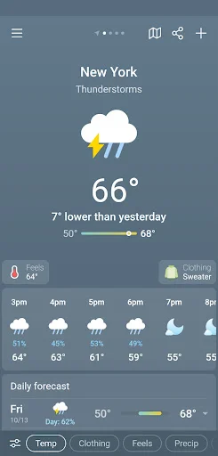 ดาวน์โหลด Weather & Clima ล่าสุด – พยากรณ์อากาศแม่นยำ ใช้งานง่ายฟรี - Screenshot 18