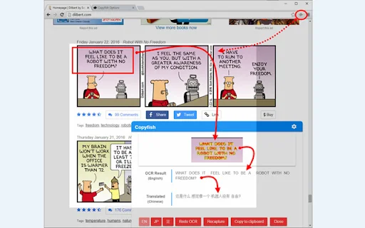 ดาวน์โหลด Copyfish ฟรี OCR – ดึงข้อความจากรูปภาพและวิดีโอได้ง่ายๆ - Screenshot 2