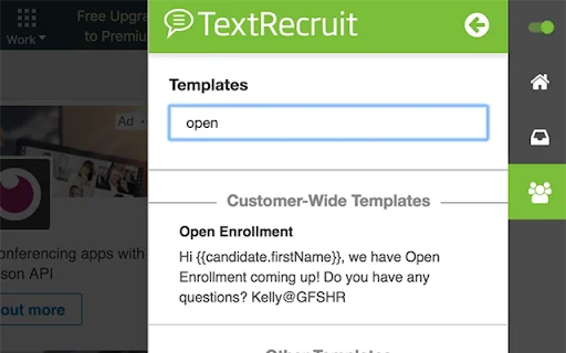 ดาวน์โหลด TextRecruit Extension ฟรี – ตัวช่วยสรรหาบุคลากรผ่านเบราว์เซอร์ - Screenshot 5