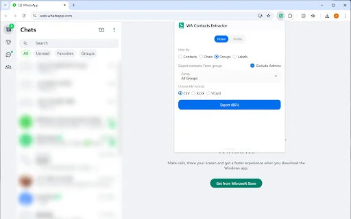 ดาวน์โหลด Contacts & Group Number Export สำหรับ WhatsApp ฟรี - Screenshot 1