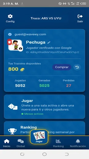 ดาวน์โหลด Truco Argentino y Uruguayo ล่าสุด – เกมไพ่สนุกพร้อมแชทเสียง - Screenshot 14