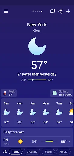 ดาวน์โหลด Weather & Clima ล่าสุด – พยากรณ์อากาศแม่นยำ ใช้งานง่ายฟรี - Screenshot 5