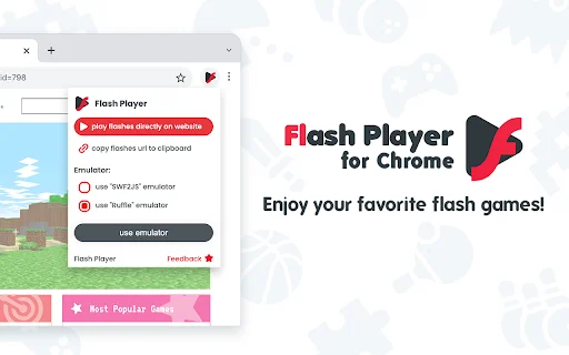 Flash Player – เล่นเกม Flash บน Chrome ได้ง่ายๆ ฟรี! - Screenshot 1